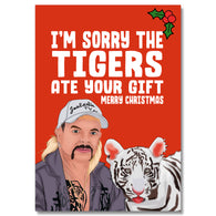 Tigers Ate Your Gift Xmas Card